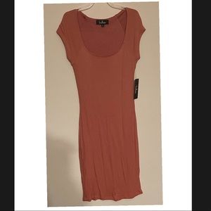 Salmon Pink Lulus Bodycon Dress